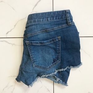 Express Denim Shorts Distressed